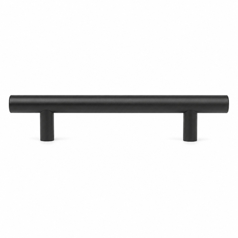 Matte Black T Bar Cabinet Pulls 30 Pck Kitchen Drawer Handles Bulk 3.75" centers